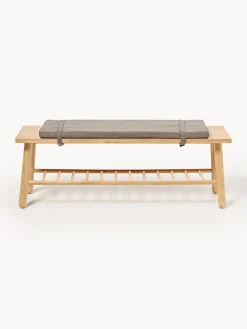 Bloomingville Banco de madera de caucho Linde