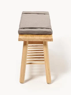 Bloomingville Banco de madera de caucho Linde