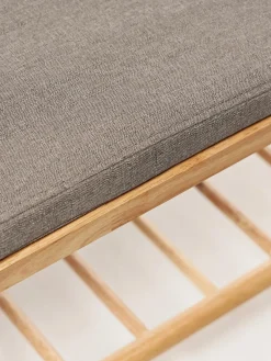 Bloomingville Banco de madera de caucho Linde