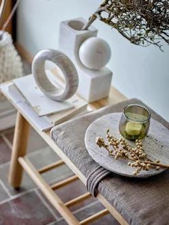 Bloomingville Banco de madera de caucho Linde