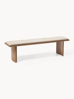 Westwing Collection Banco de madera de roble con cojín de asiento Chandler^ Bancos|Bancos