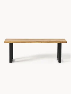 Westwing Collection Banco de madera de roble Oliver, tamaños diferentes^ Bancos|Bancos