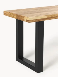 Westwing Collection Banco de madera de roble Oliver, tamaños diferentes^ Bancos|Bancos