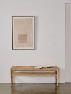 Banco de madera de roble Zaide^ Bancos|Bancos