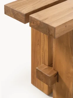 Westwing Collection Banco de madera de teca Hugo, tamaños diferentes^ Bancos|Bancos