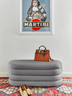 Westwing Collection Banco de terciopelo Alto