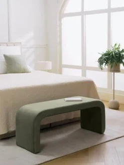 Westwing Collection Banco en tejido bouclé Penelope^ Bancos|Bancos