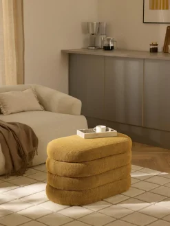 Westwing Collection Banco pequeño tapizado con espacio de almacenamiento Alto^ Bancos|Bancos