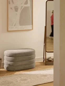 Westwing Collection Banco pequeño tapizado con espacio de almacenamiento Alto