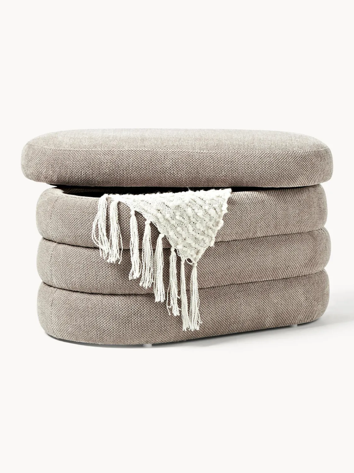 Westwing Collection Banco pequeño tapizado con espacio de almacenamiento Alto