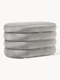 Westwing Collection Banco pequeño tapizado en terciopelo con espacio de almacenamiento Alto