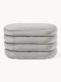 Westwing Collection Banco pequeño tapizado en terciopelo con espacio de almacenamiento Alto