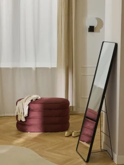 Westwing Collection Banco pequeño tapizado en terciopelo con espacio de almacenamiento Alto