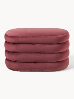 Westwing Collection Banco pequeño tapizado en terciopelo con espacio de almacenamiento Alto