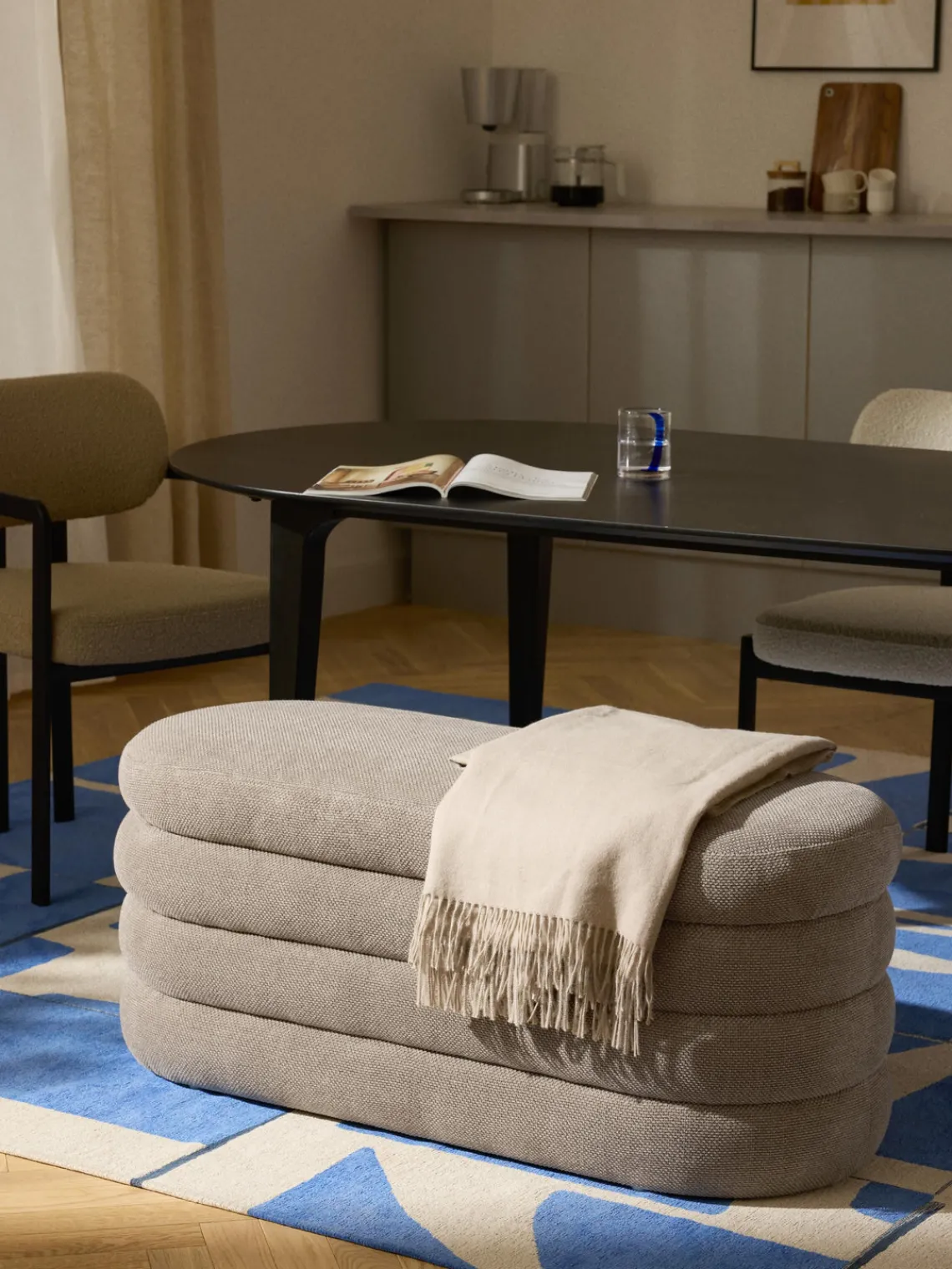 Westwing Collection Banco tapizado con espacio de almacenamiento Alto^ Bancos|Bancos