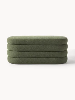 Westwing Collection Banco tapizado en tejido bouclé Alto