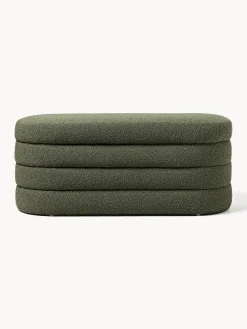 Westwing Collection Banco tapizado en tejido bouclé con espacio de almacenaje Alto^ Bancos|Bancos