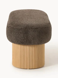 Westwing Collection Banco tapizado en tejido borreguillo bouclé con espacio de almacenamiento Nala^ Bancos|Bancos