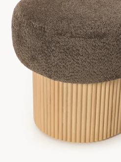 Westwing Collection Banco tapizado en tejido borreguillo bouclé con espacio de almacenamiento Nala^ Bancos|Bancos