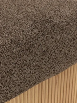 Westwing Collection Banco tapizado en tejido borreguillo bouclé con espacio de almacenamiento Nala^ Bancos|Bancos