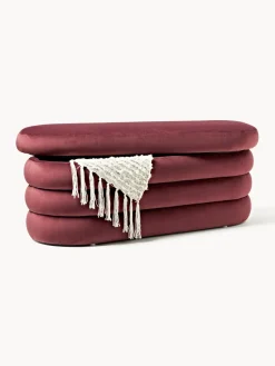 Westwing Collection Banco tapizado en terciopelo con espacio de almacenaje Alto^ Bancos|Bancos