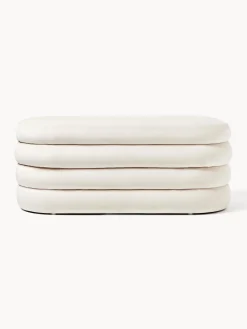 Westwing Collection Banco tapizado en terciopelo con espacio de almacenaje Alto