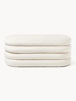 Westwing Collection Banco tapizado en terciopelo con espacio de almacenaje Alto