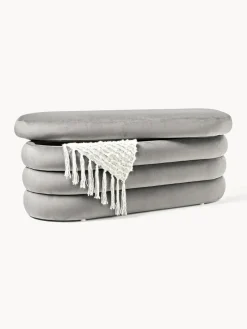 Westwing Collection Banco tapizado en terciopelo con espacio de almacenaje Alto^ Bancos|Bancos