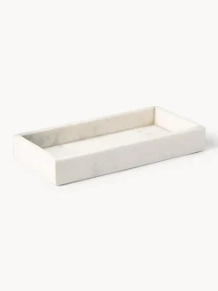 Westwing Collection Bandeja decorativa pequeña de mármol Venice^ Jarrones|Bandejas Decorativas