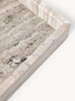 Westwing Collection Bandeja decorativa pequeña de mármol Venice^ Jarrones|Bandejas Decorativas