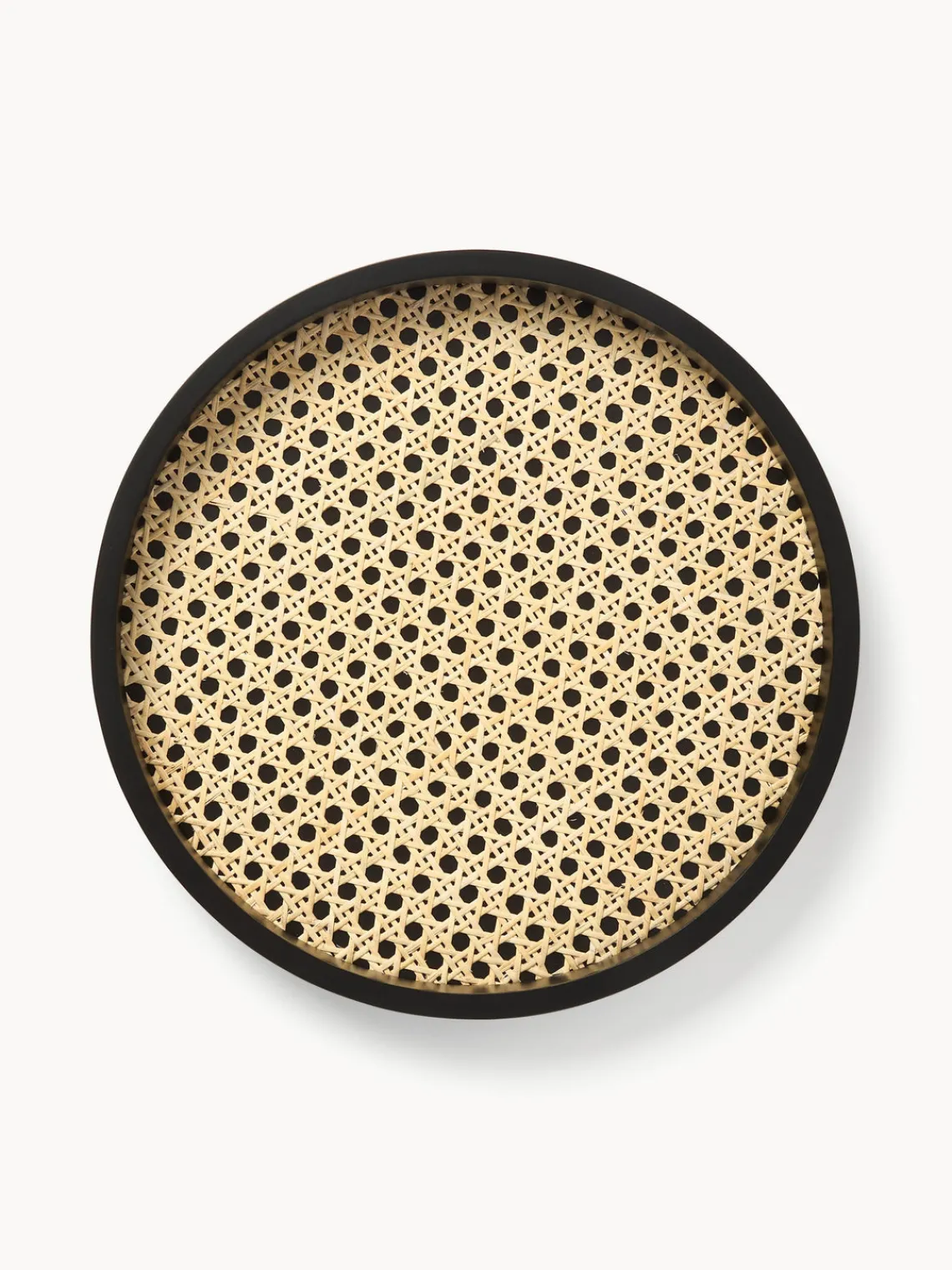 Westwing Collection Bandeja redonda con tejido vienés Carina