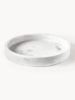 Westwing Collection Bandeja redonda decorativa de mármol Venice^ Jarrones|Bandejas Decorativas