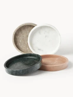 Westwing Collection Bandeja redonda decorativa de mármol Venice^ Jarrones|Bandejas Decorativas