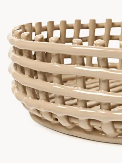 Ferm Living Bol decorativo artesanal de cerámica Centrepiece