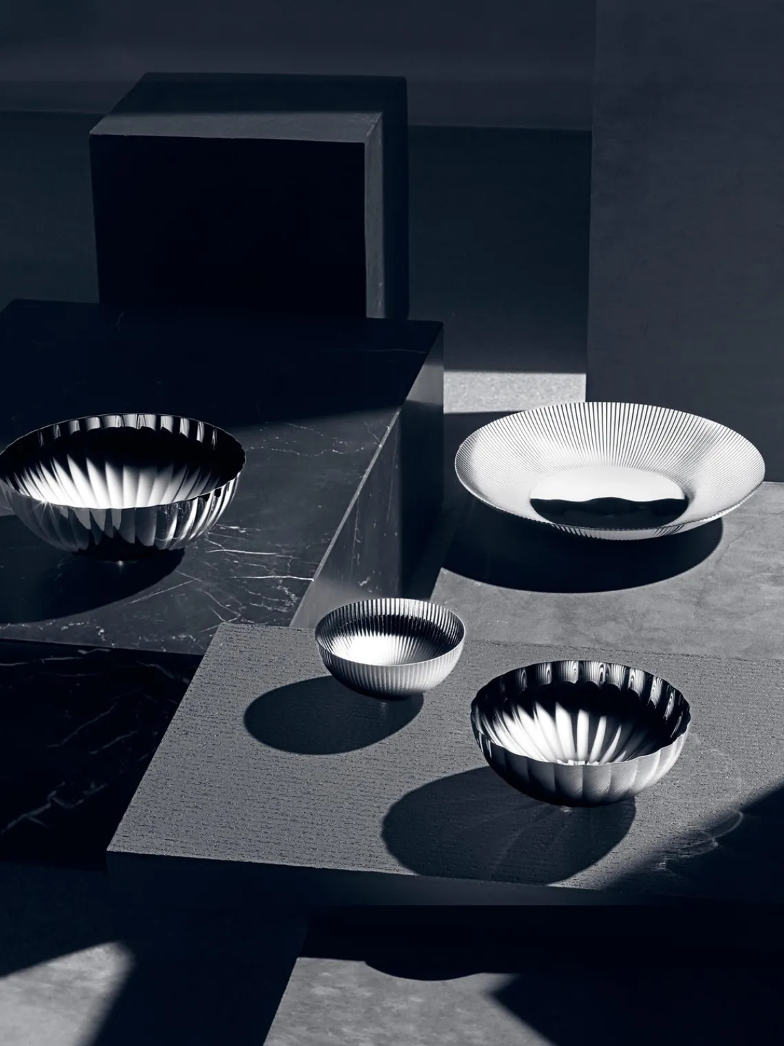 GEORG JENSEN Bol decorativo de acero inoxidable Bernadotte
