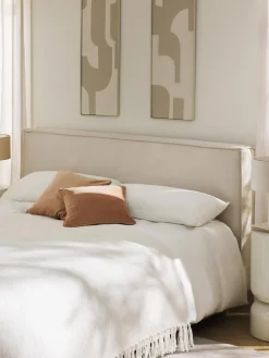 Westwing Collection Cabecero tapizado Kamila, para montaje en pared