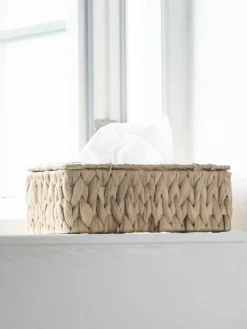 House Doctor Caja de pañuelos de fibras naturales Cleana