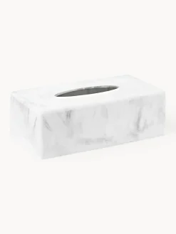 Westwing Collection Caja de pañuelos en look mármol Kyle^ Accesorios De Baño|Jarrones