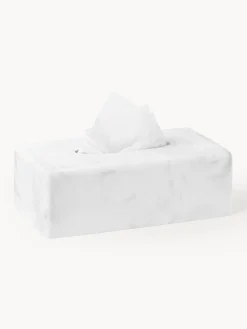 Westwing Collection Caja de pañuelos en look mármol Kyle^ Accesorios De Baño|Jarrones