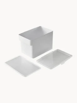 Yamazaki Caja para comida de mascotas con taza medidora Tower, 2 pzas.