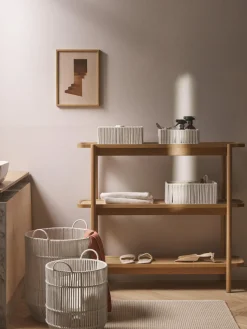 Westwing Collection Cajas de almacenamiento artesanales de cuerda Gabe, 3 uds.