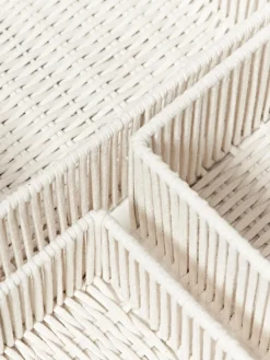 Westwing Collection Cajas de almacenamiento artesanales de cuerda Gabe, 3 uds.