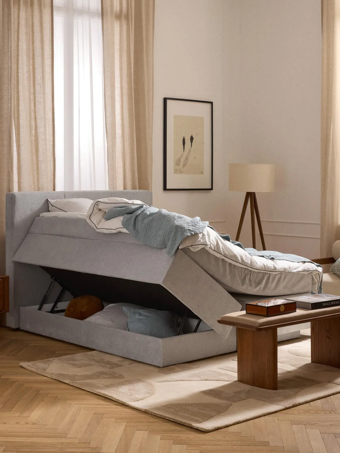 Westwing Collection Cama continental con espacio de almacenamiento Oberon^ Camas Continentales|Camas