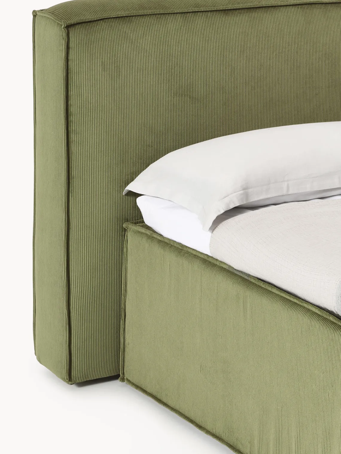Westwing Collection Cama continental de pana Lennon