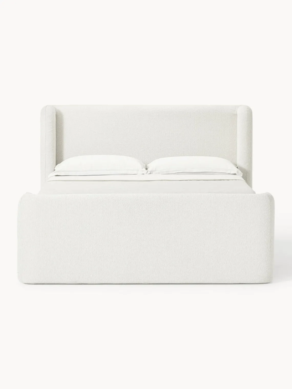 Westwing Collection Cama continental en tejido bouclé Perla^ Camas Continentales|Camas