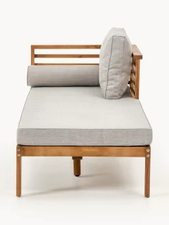 Westwing Collection Cama de jardín de madera de acacia Bo^ Tumbonas|Muebles De Jardín