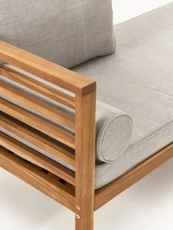 Westwing Collection Cama de jardín de madera de acacia Bo^ Tumbonas|Muebles De Jardín