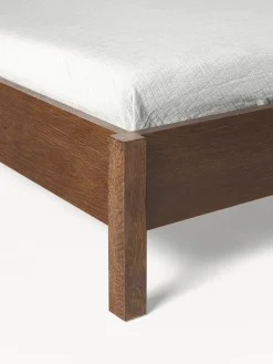 Westwing Collection Cama de madera con cabecero en tejido vienés Jones^ Estructuras De Cama