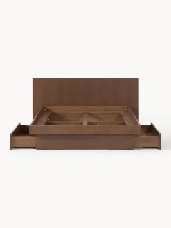 Westwing Collection Cama de madera con cajones y cabecero Sato^ Estructuras De Cama