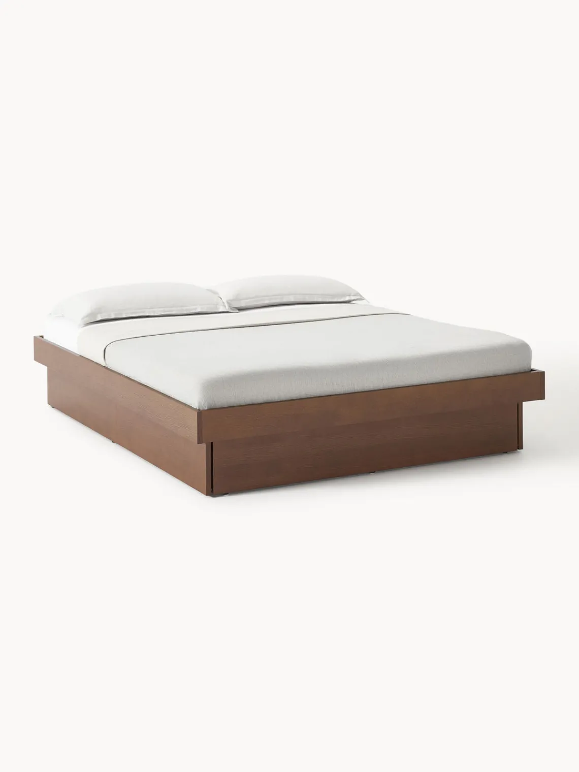 Westwing Collection Cama de madera con cajones Sato